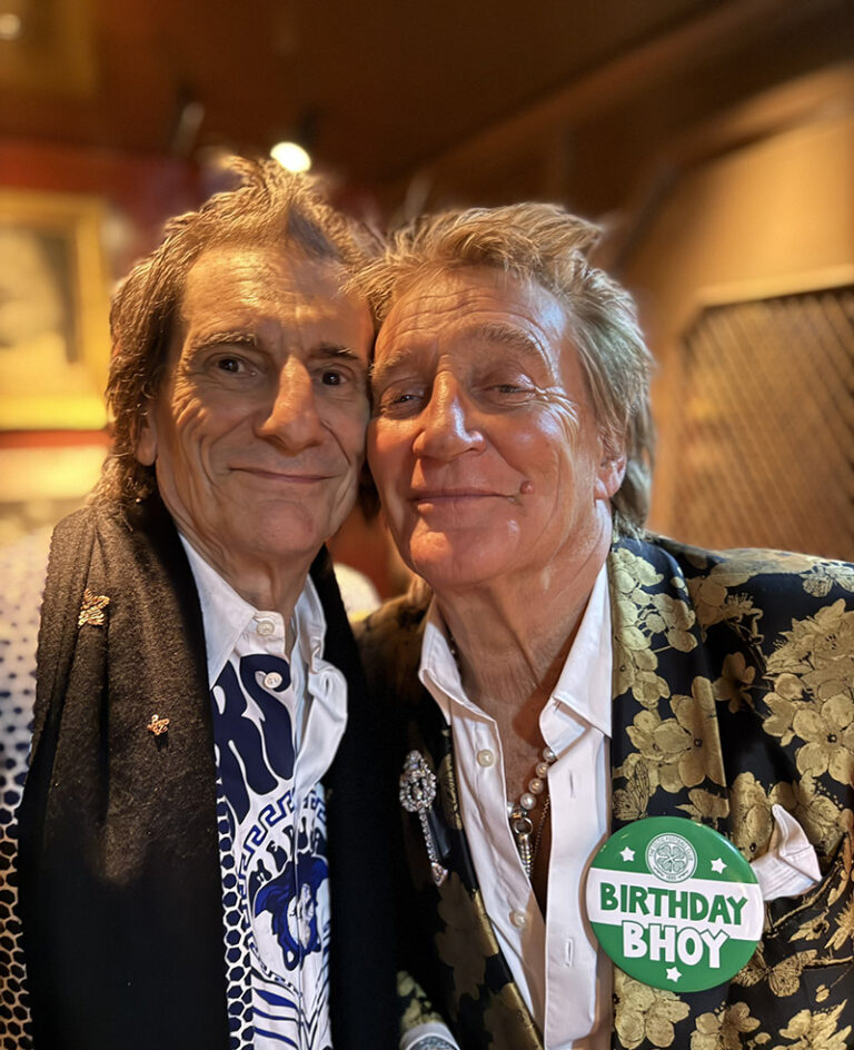 Ronnie Wood and Rod Stewart